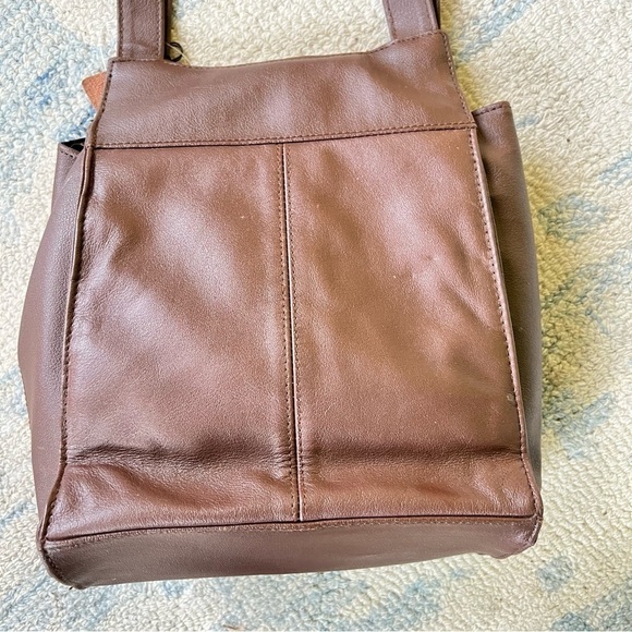 70’s STONE MOUNTAIN SADDLE RIVER BROWN LEATHER CROSSBODY NWT - Picture 7 of 7